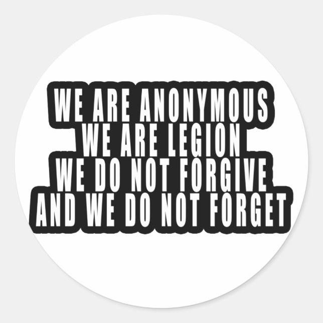 STICKER ROND ANONYME (Devant)