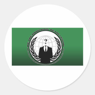 Sticker Rond anonyme