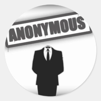 Sticker Rond Anonymous