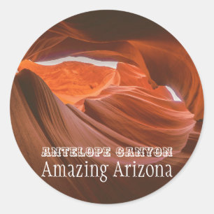 Sticker Rond Antelope Canyon Arizona Sandstone Desert Valley
