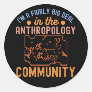 Sticker Rond Anthropologie Drôle, Anthropologie Squelette