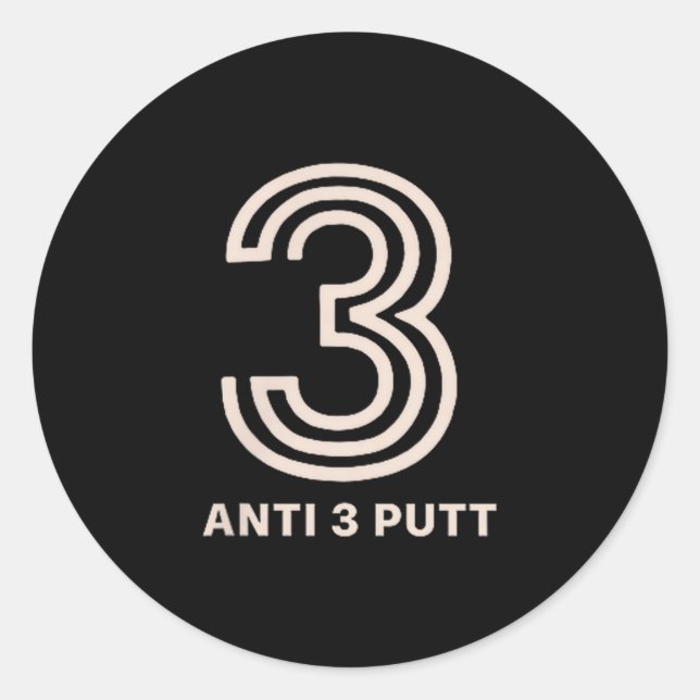 Sticker Rond Anti 3 Putt  (Devant)