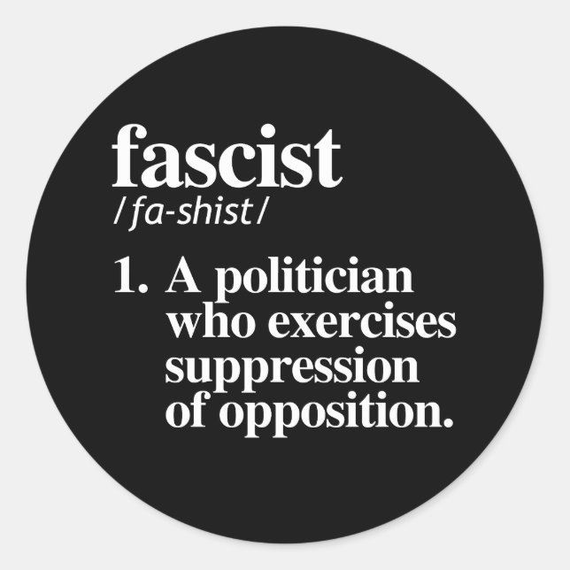Sticker Rond Anti-fascisme (Devant)