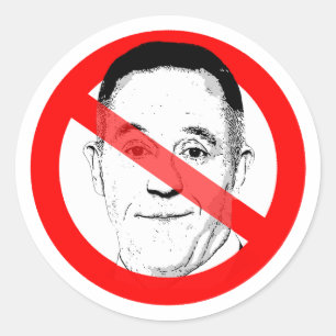 Sticker Rond Anti Gutfeld Traversé À L'Extérieur