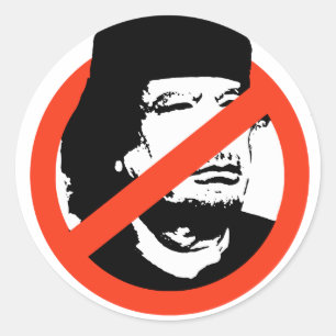 STICKER ROND ANTI-KADHAFI