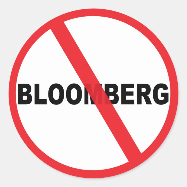Sticker Rond Anti Mike Bloomberg (Devant)