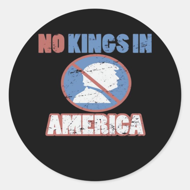 Sticker Rond Anti- No Kings In America Classic (Devant)