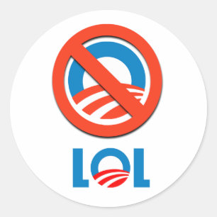 Sticker Rond Anti-Obama - LOL