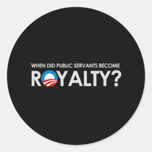 Sticker Rond Anti-Obama - QUAND LES FONCTIONNAIRES SONT-ILS DEV