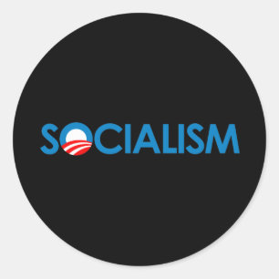 Sticker Rond Anti-Obama - Socialisme