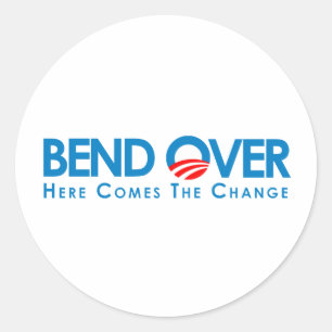 Sticker Rond Anti-Obama - Un virage pour le changement