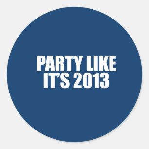Sticker Rond ANTI-OBAMA - Une fête comme en 2013