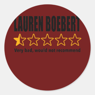 Sticker Rond Anti Rep Lauren Boebert Boebert Bad Review