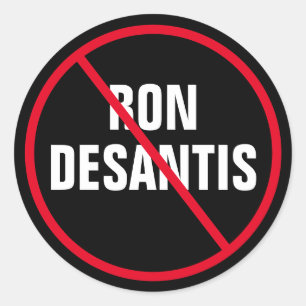 Sticker Rond Anti Ron DeSantis Démocrate de Floride