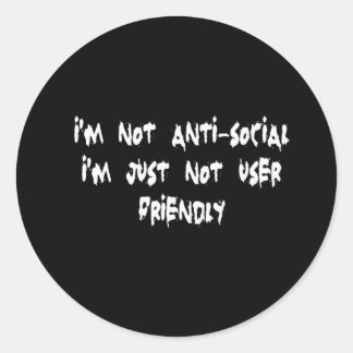 Sticker Rond Anti-social