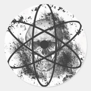 Sticker Rond "Anti squelette nucléaire " *
