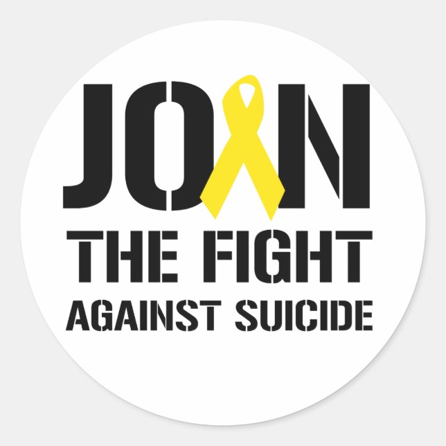Sticker Rond Anti-suicide (Devant)