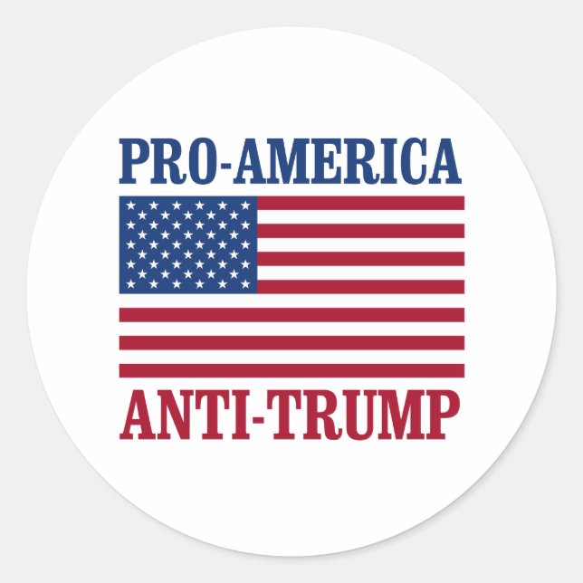 Sticker Rond Anti-Trump - Anti-Trump - (Devant)