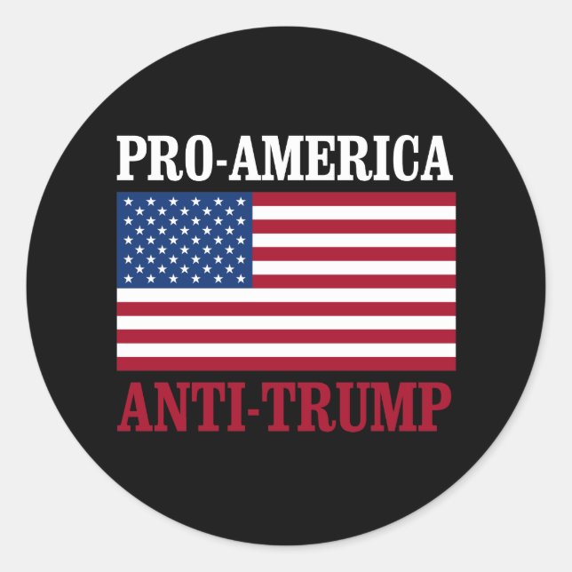 Sticker Rond Anti-Trump - Anti-Trump - - (Devant)