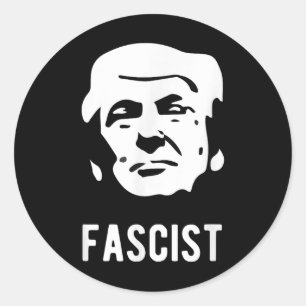 Sticker Rond Anti-Trump fasciste