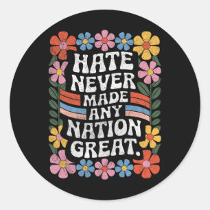 Sticker Rond Anti Trump Floral Democratique Président libéral 4
