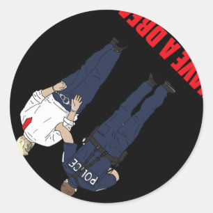 Sticker Rond Anti Trump J'Ai Un Rêve Police Arrestation Trump P