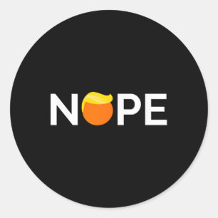Sticker Rond Anti-Trump - Non, Un Don Pour Les Gens Contre Trum
