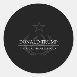 Sticker Rond Anti-Trump rendre sa grandeur à la Russie