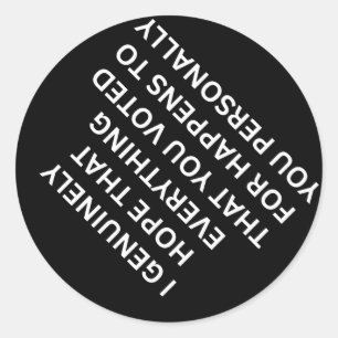 Sticker Rond Anti-Trump résiste au fascisme Politique anti-répu