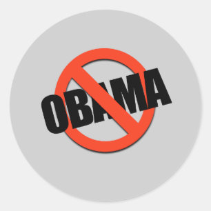 Sticker Rond antiobamaname3