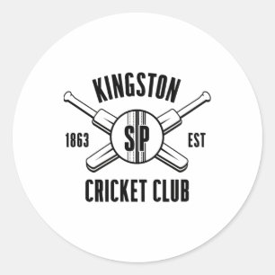 Sticker Rond Antique Kingston Jamaica Cricket Club Établie en 1