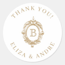 Antique or Monogram Crest Mariage