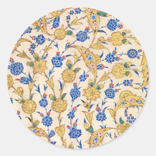 Sticker Rond Antique Oriental Sultan Design (Devant)