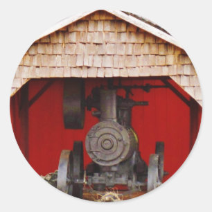 Sticker Rond Antique Tracer à vapeur