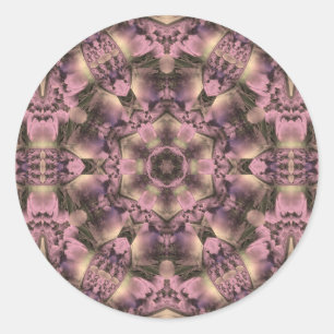 Sticker Rond Antiquité rose victorienne