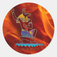 ANUBIS & Flames Égyptien Dieu Histoire Sticking Se