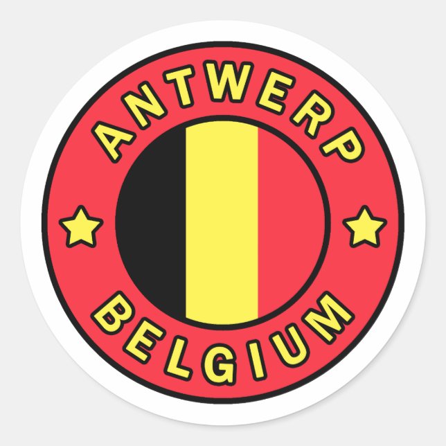 Sticker Rond Anvers Belgique (Devant)