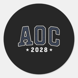 Sticker Rond Aoc 2028 Simple Preppy Varsity Débardeur