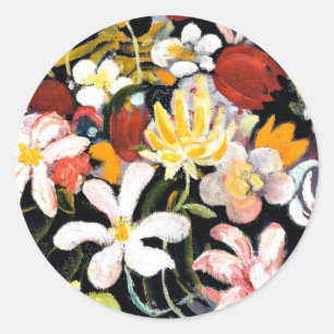Sticker Rond Août Macke peinture, Tapis de fleurs