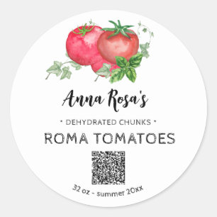 Sticker Rond *~* AP30 Tomates déshydratées Logo QR