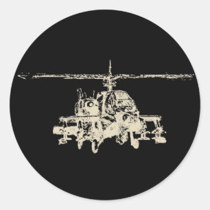 Sticker Rond Apache AH-64