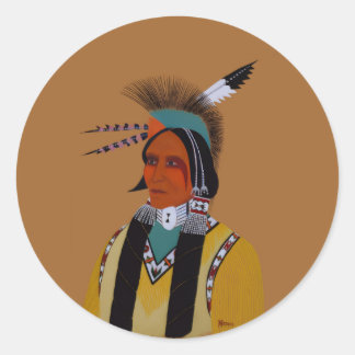 Sticker Rond Apache Ben