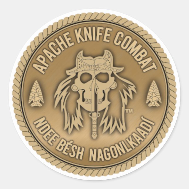 Sticker rond Apache Knife Combat Classic (Devant)