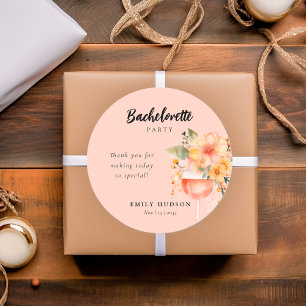 Sticker Rond Aperol Spritz Floral Bachelorette