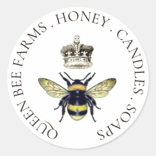 Sticker Rond Apiary de la Couronne royale