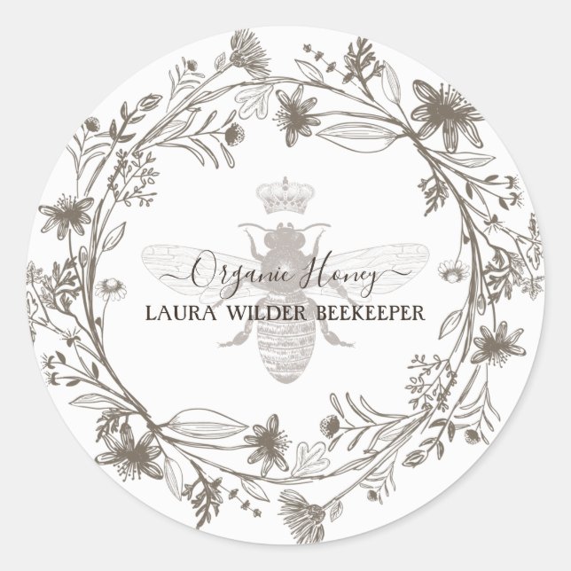 Sticker Rond Apiary de miel apiculteur (Devant)