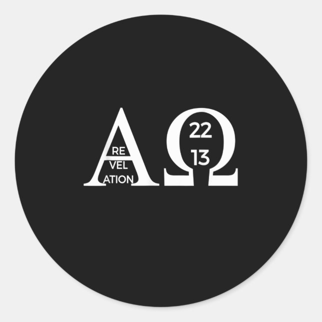 Sticker Rond Apocalypse 2213 Alpha Omega T-shirt Bible Christia (Devant)