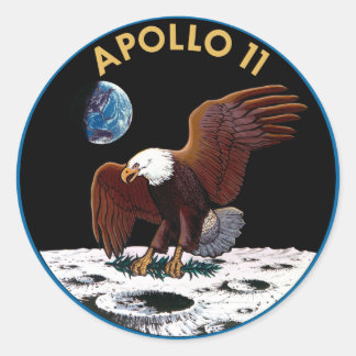 Sticker Rond Apollo 11
