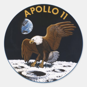 Sticker Rond Apollo 11