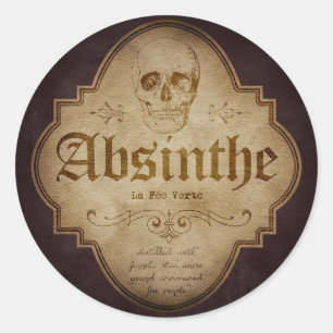 Sticker Rond Apothécaire d'Absinthe